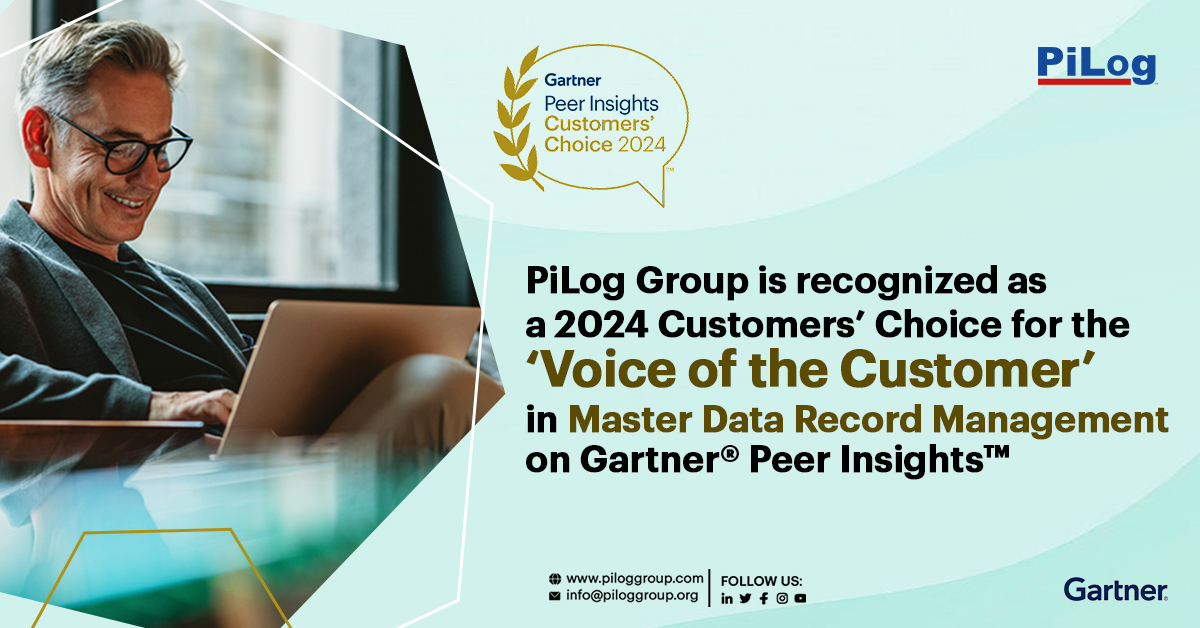 PiLog Group is recognized as a 2024 Customers choice for the 'Voice of the Customer' in Master Data Record Management on Gartner Peer Insights